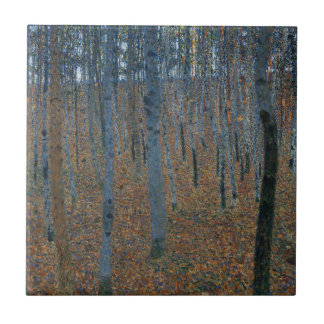 Bokskog I av Gustav Klimt Kakelplatta