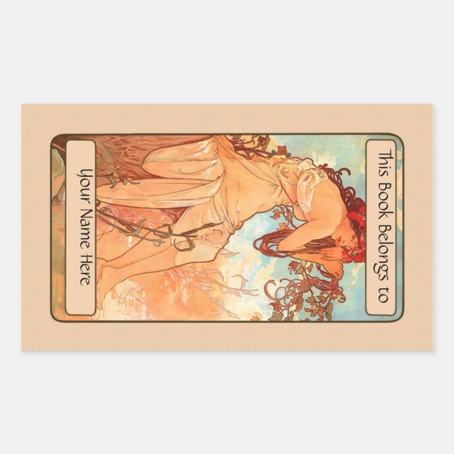 Bokskylt Rektangulärt Klistermärke (Framsida)