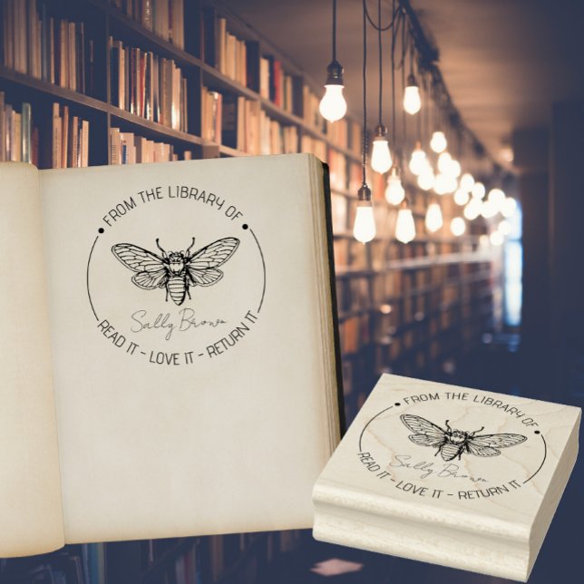 Bokskylten bok bibliotek bok frimärke Anpassningsb Stämpel (Skapare uppladdad)