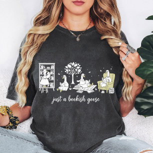 Bokslukande gås som läser fanart t shirt