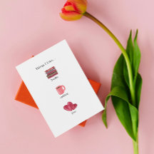 Bokslukande kärleksjubileumskort