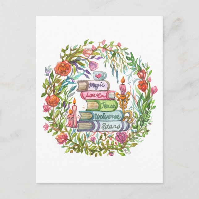 Bokstapel Vykort (Framsida)