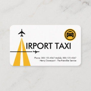 Bokstav-A Flygplats Landningsbana Taxi Cab Visitkort