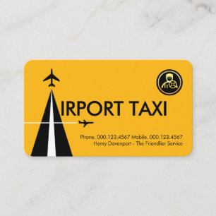 Bokstav-A flygplats landningsbana taxi Visitkort