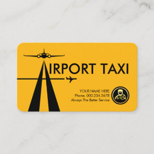 Bokstav-A Flygplats Taxitjänst Visitkort