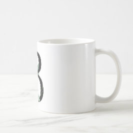 Bokstav 'B' i botanisk stil, Naturinspirerad monog Kaffemugg