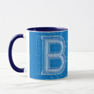 Bokstav B i monogram Mugg