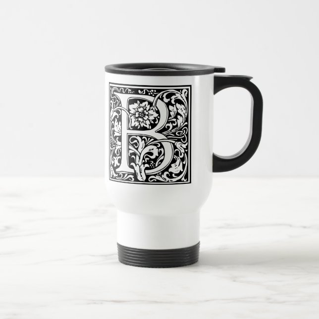 Bokstav B Medeltida Monogram Art Nouveau Resemugg (Höger)