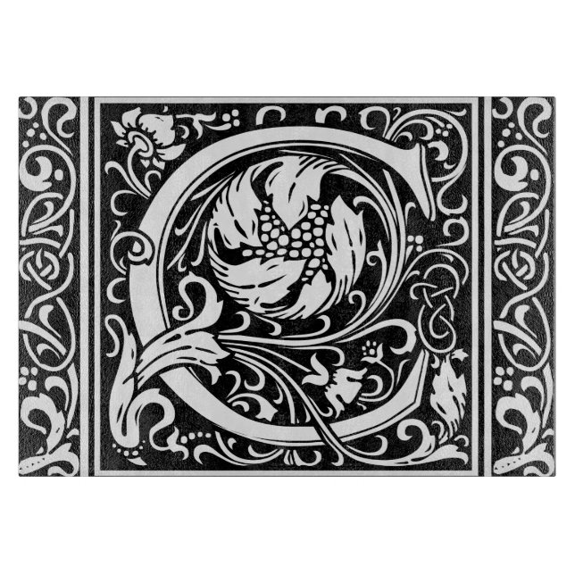 Bokstav C Medeltida Monogram Art Nouveau (Framsidan)