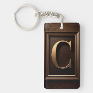 🟡 Bokstav C Monogrampresent För Honom 🔑 Nyckelring
