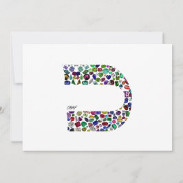 Bokstav 'CHAF' Inbjudningar