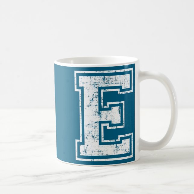 Bokstav E Versal Alfabet Initial Design Kaffemugg (Höger)