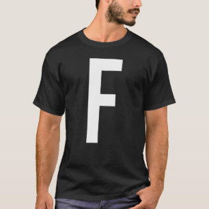 BOKSTAV F ALFABET MONOGRAM INITIAL T SHIRT