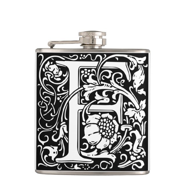 Bokstav F medeltida monogram Art Nouveau Fickplunta (Framsidan)