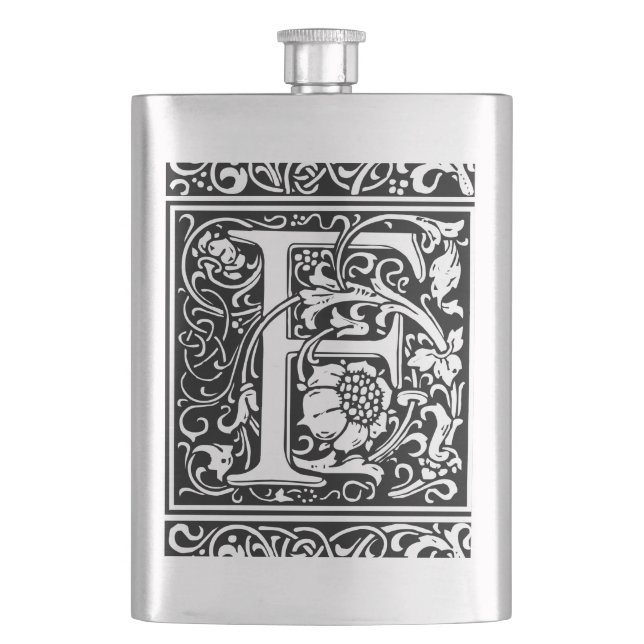 Bokstav F medeltida monogram Art Nouveau Fickplunta (Framsidan)