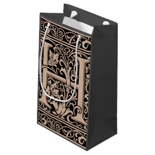 Bokstav H medeltida monogram Art Nouveau