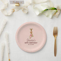 Bokstav J Guldmonogram Rosa Rosa Rosor