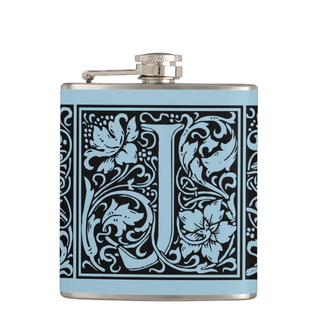 Bokstav J medeltida monogram Art Nouveau Fickplunta (Framsidan)