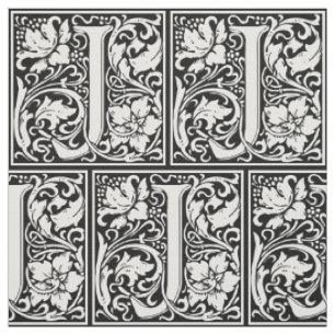 Bokstav J medeltida monogram Art Nouveau Tyg