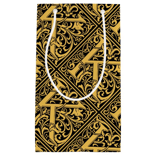 Bokstav K Medeltida Monogram Art Nouveau (Framsidan)