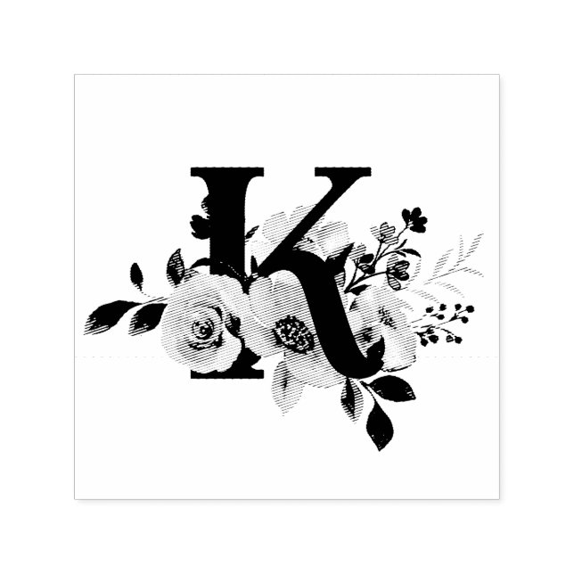 Bokstav K Självfärgande Stämpel (Design)