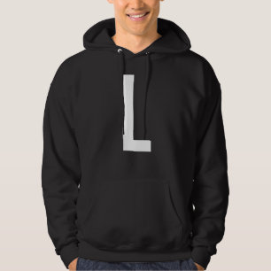 BOKSTAV L ALFABET MONOGRAM INITIAL HOODIE