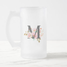 Bokstav M Frostat Ölglas
