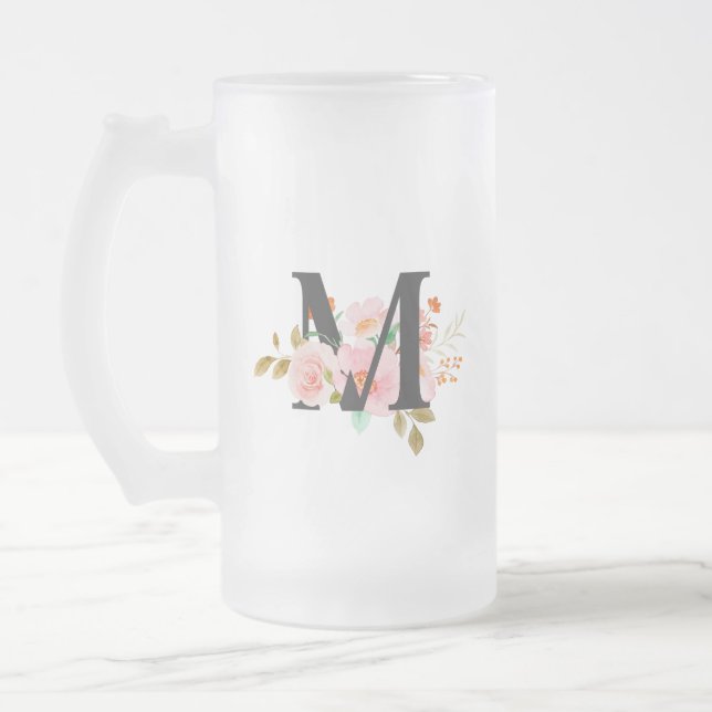 Bokstav M Frostat Ölglas (Vänster)