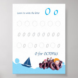 Bokstav O Spårningsaffisch för Barn Poster