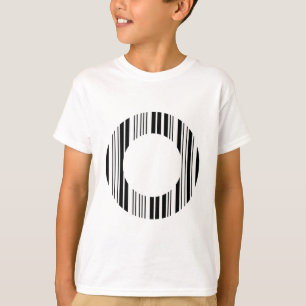 BOKSTAV O STreckkod Första Initial Streckkodsmönst T Shirt