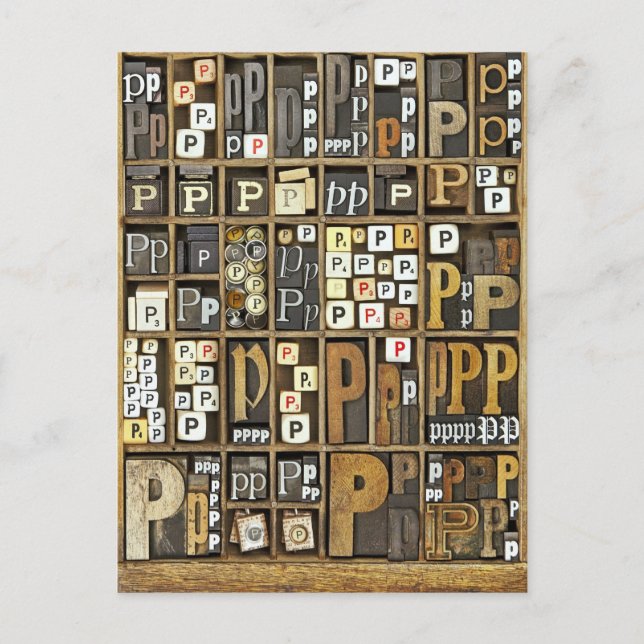 Bokstav P Vykort (Framsida)