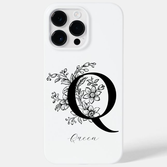 Bokstav Q Monogram Namn  (Baksida)