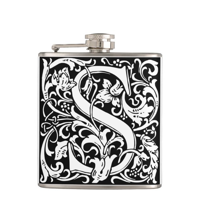 Bokstav S medeltida monogram Art Nouveau Fickplunta (Framsidan)