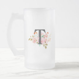 Bokstav T Frostat Ölglas
