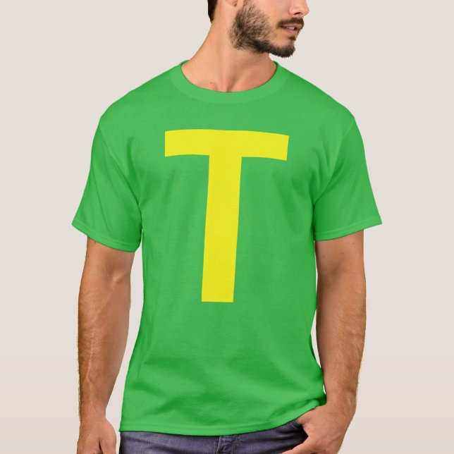 Bokstav T Rolig Grupp Matchande Halloween Kostym  Shirt (Framsida)