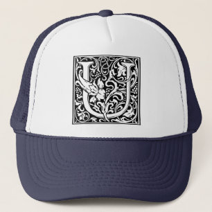 Bokstav U medeltida monogram Art Nouveau Keps