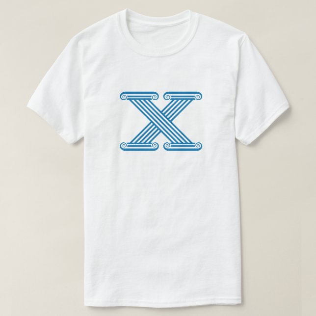 Bokstav X-monogram T Shirt (Design framsida)