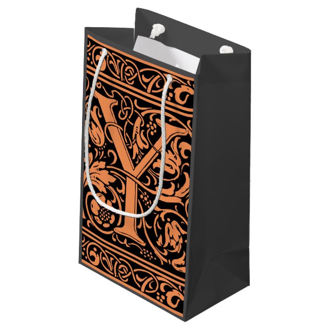 Bokstav Y medeltida monogram Art Nouveau (Baksidan Vinklad)