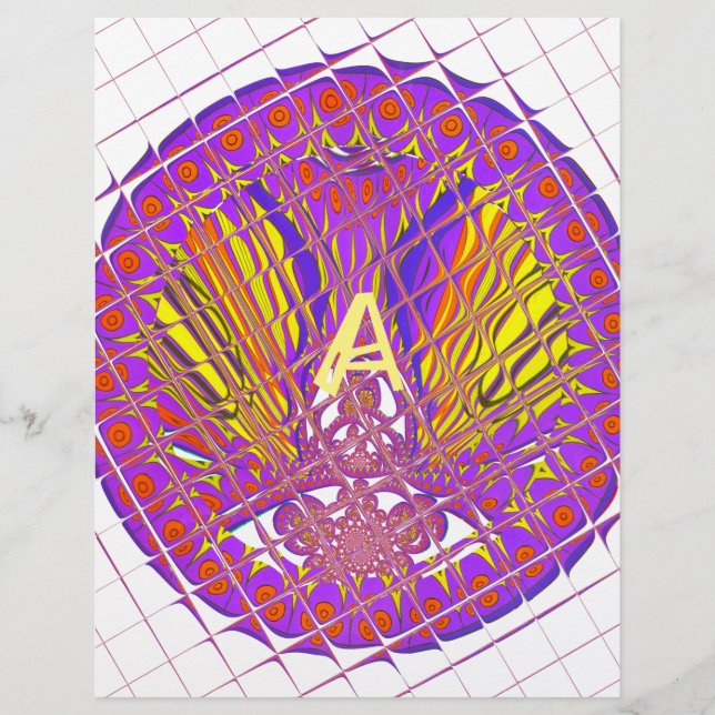 Bokstaven A, Färgrik logotyp textdesign (Framsida)