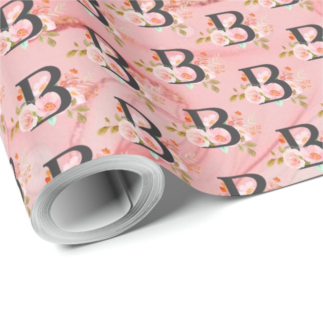 Bokstaven B Presentpapper (Rullad Hörn)