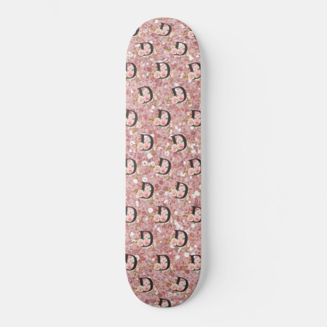 Bokstaven D Mini Skateboard Bräda 18,5 Cm (Framsida)
