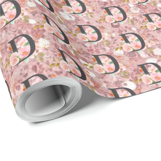 Bokstaven D Presentpapper (Rullad Hörn)