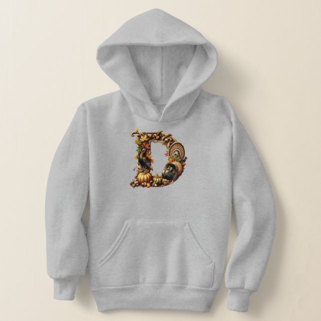 Bokstaven D Thanksgiving stil gåva  T Shirt (Laydown)