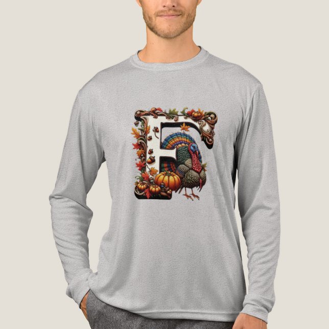 Bokstaven f Thanksgiving-gåvestil  T Shirt (Framsida)