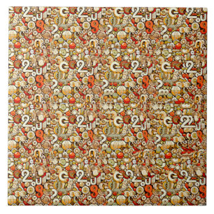 Bokstaven G STEREOGRAM 4,25x4,25, 6x6 tum Kakelplatta