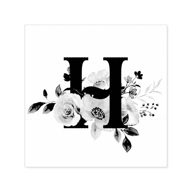 Bokstaven H Självfärgande Stämpel (Design)