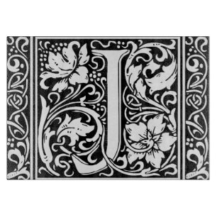 Bokstaven J Medeltida monogram Art Nouveau