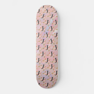 Bokstaven J Mini Skateboard Bräda 18,5 Cm