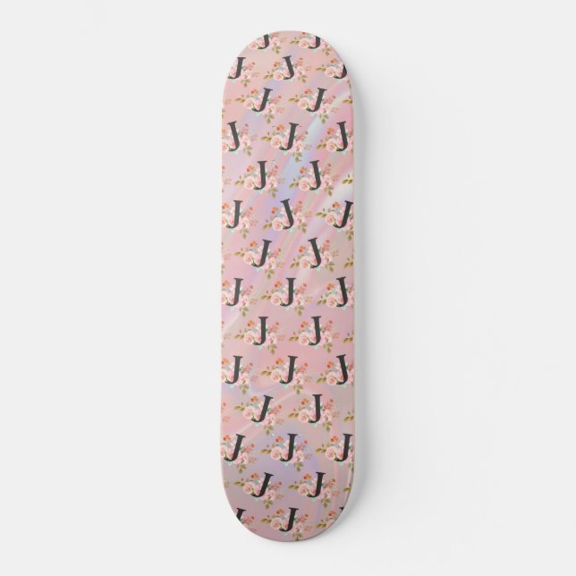 Bokstaven J Mini Skateboard Bräda 18,5 Cm (Framsida)