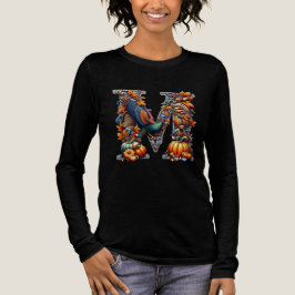 Bokstaven m i Thanksgiving-stil T Shirt